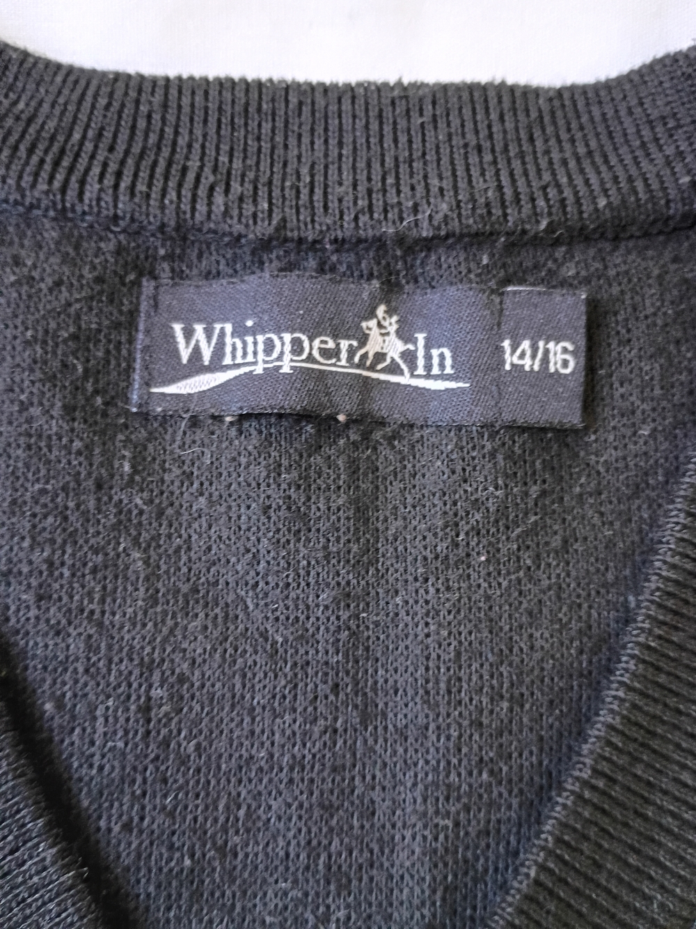 Whipper In Junior’s Gray and Black Argyle V-Neck Sweater Vest - Picture 2 of 5